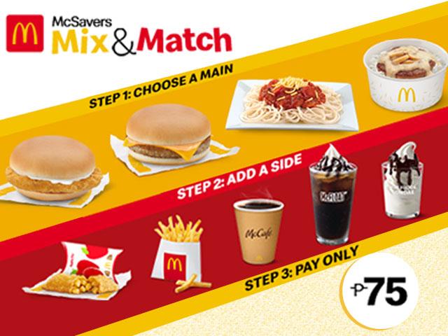 mix and match mcdo